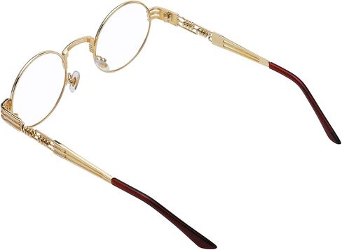 نظارات RANHUU Steampunk الدائرية للرجال والنساء نظارات جون لينون بإطار معدني دائري in Kuwait