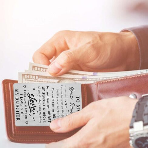 هدايا إضافية للابنة - بطاقة محفظة عيد ميلاد ابنة الزوجة من Step Mom Dad - هدية زفاف عيد ميلاد ابنة جديدة من Stepmom Stepdad in Kuwait