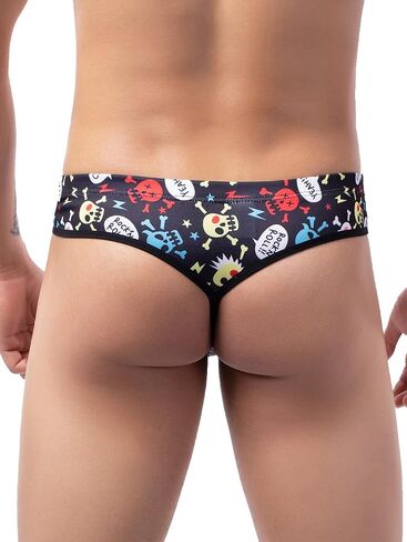 IKINGSKY Men's Printed G-string Underwear Low Rise Pouch Thong Sexy Y-back Under Panties for Men in Saudi Arabia