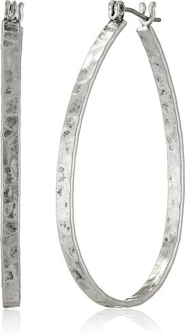 Lucky Brand Womens Textured Medium Oblong Hoops in Saudi Arabia