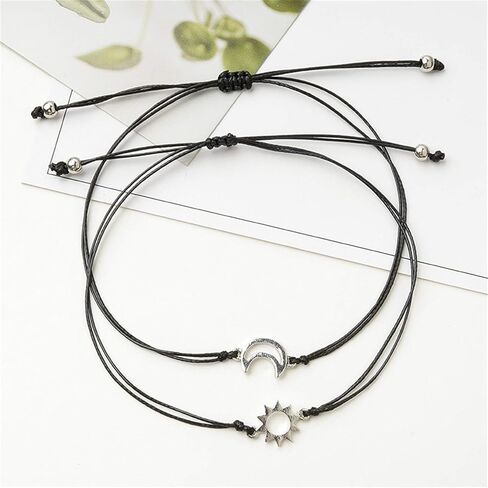 2 Pcs Pinky Promise Distance Matching Bracelet Friendship Couple Bracelet Heart Infinity Evil Eye Butterfly Star Moon Elephant Bracelets Mother Daughter Best Friend Couples Bracelets in Saudi Arabia