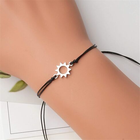 2 Pcs Pinky Promise Distance Matching Bracelet Friendship Couple Bracelet Heart Infinity Evil Eye Butterfly Star Moon Elephant Bracelets Mother Daughter Best Friend Couples Bracelets in Saudi Arabia