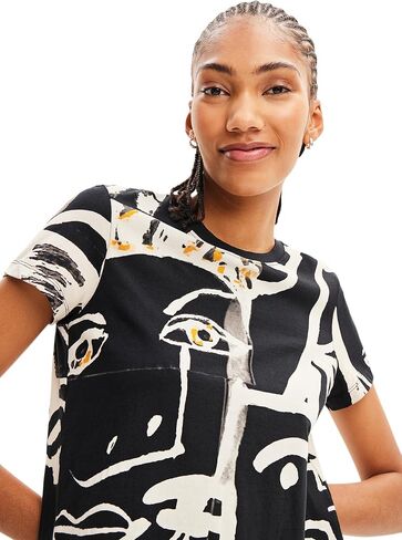 Desigual Women's Face Mini T-Shirt Dress in Saudi Arabia