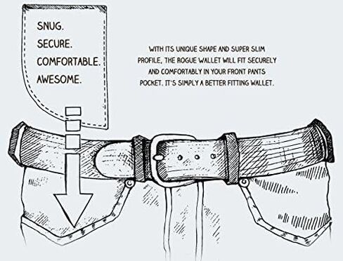 محفظة جيب أمامي من Rogue Industries مصنوعة من مادة النايلون الباليستي مع كتلة RFID - أسود in Kuwait