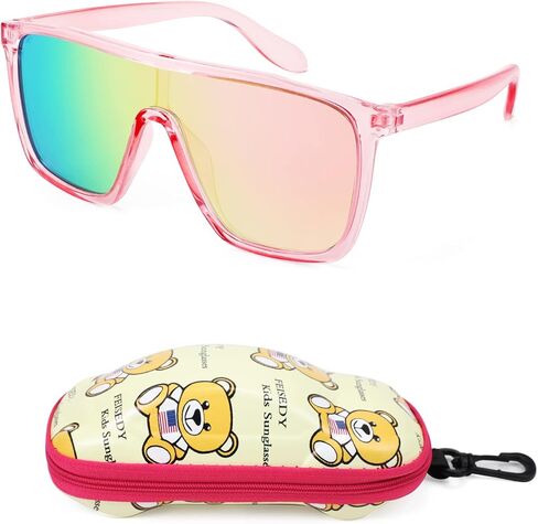 FEISEDY Kids Sunglasses for Girls Fashion Cute Boys Teenagers Glasses One Piece UV400 B2812 in Saudi Arabia