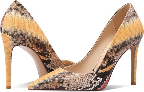 حذاء نسائي من amiuwen، جلد الثعبان المثير، كعب عالٍ 3.94 بوصة، مقدمة مدببة مغلقة، حذاء رسمي لحفلات الزفاف والمكتب in Kuwait