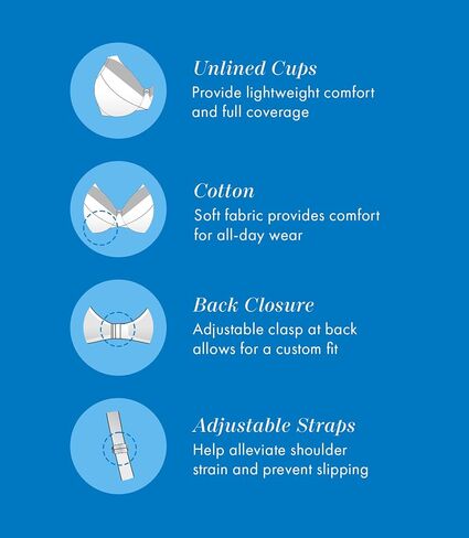 حمالة صدر قطنية لاسلكية بحواف من الساتان 5006715 من Bestform مع أكواب غير مبطنة in Kuwait