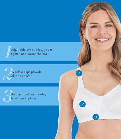 حمالة صدر قطنية لاسلكية بحواف من الساتان 5006715 من Bestform مع أكواب غير مبطنة in Kuwait