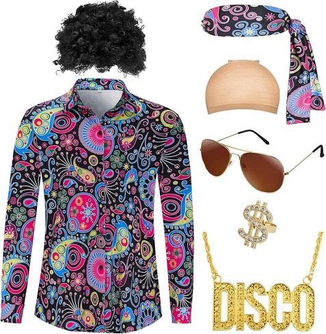 أزياء EBYTOP السبعينات للرجال، أزياء الهالوين في السبعينيات من القرن العشرين للديسكو in Kuwait