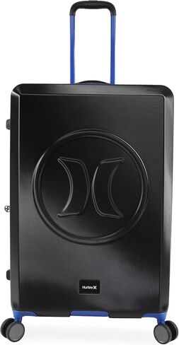 Hurley Wave Hardside Spinner Luggage, Black/Blue, Check in in Saudi Arabia