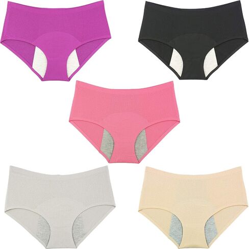 Hellove Period Panties Mesh Seamless Leak Proof Underwear for Teen Girls,Women in Kuwait