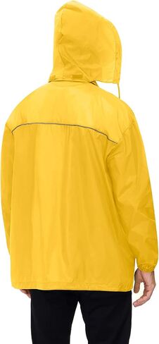 جاكيت معطف مطر رجالي من MOHEEN مقاوم للماء معطف واق من المطر بغطاء للرأس للتنزه سيرًا على الأقدام وسترات للجري سترة واقية من الرياح معطف مطر للصيد in Kuwait