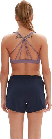 icyzone Women's Padded Strappy Workout Running Sports Bras Medium Impact in Kuwait