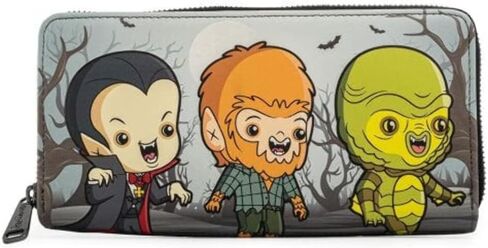 Loungefly Universal Monsters Chibi Faux Leather Zip Wallet in Saudi Arabia