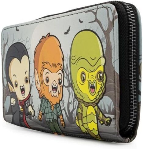 Loungefly Universal Monsters Chibi Faux Leather Zip Wallet in Saudi Arabia