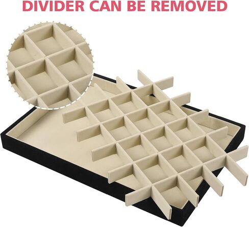 4 عبوات من صواني المجوهرات القابلة للتكديس مع غطاء لعرض المجوهرات، منظم درج خزانة الملابس، صندوق تخزين للخواتم والاقراط والاساور والقلائد والاكسسوارات in Kuwait