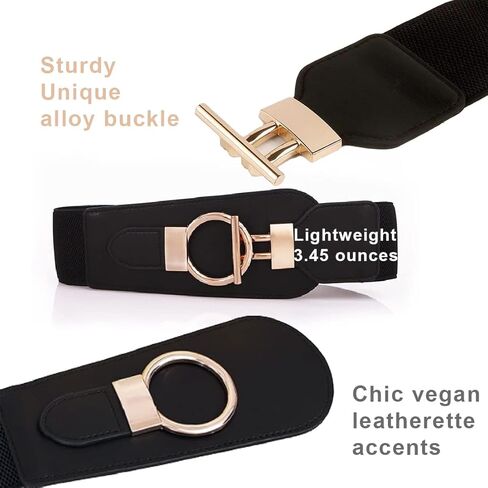 حزام سفر dtylean للأمتعة فوق المقبض - أحزمة أمتعة أنيقة وعالية المرونة لحمل الحقائب وحقائب السفر وحقيبة الظهر وإضافة حقيبة للنساء والرجال (أسود) in Kuwait