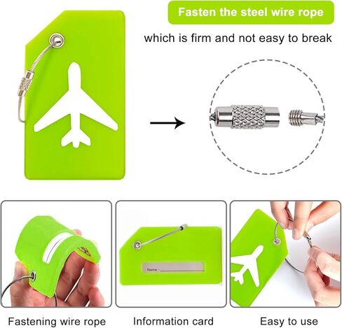 2-in-1 Travel Belt for Luggage Straps, 2PCS Adjustable Belt for Bag Luggage, Travel Belt for Luggage Over Handle, Travel Belts for Luggage with 2 One Word Luggage Belt & 4 Silica Gel Luggage Tag in Kuwait