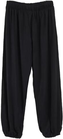 Libaobaoyo Kids Unisex Kung Fu Wide Pants Stretchy Elastic Waist Taichi Martial Arts Practice Trousers for Boys Girls in Saudi Arabia