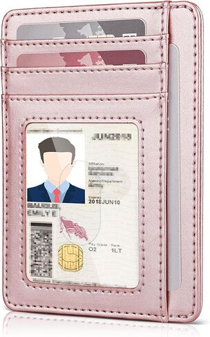 Teskyer Slim Wallet for Men, Minimalist Front Pocket RFID Blocking Leather Wallet Credit Card Holder for Men & Women in Saudi Arabia