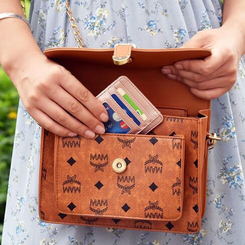 Teskyer Slim Wallet for Men, Minimalist Front Pocket RFID Blocking Leather Wallet Credit Card Holder for Men & Women in Saudi Arabia