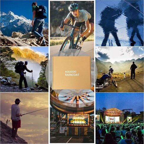 2 معطف مطر، معطف واق من المطر للبالغين قابل لإعادة الاستخدام مع أغطية وأكمام للتخييم، والسفر سيرًا على الأقدام، والمتنزهات الترفيهية، والحفلات الموسيقية in Kuwait