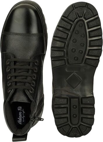 Men's Side Zip Ankle Leather Boots for Police, Commando in Saudi Arabia