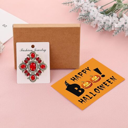 دبابيس على شكل هندسي عتيق للهالوين للنساء، دبابيس ملابس للحفلات، دبوس على شكل فيكتوري، بروش حجر الراين الأحمر، مجوهرات للنساء، B19B in Kuwait