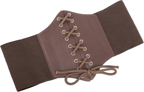 GRACE KARIN Womens Corset Belt Vintage Lace-up Cinch Elastic Waist Belt in Kuwait