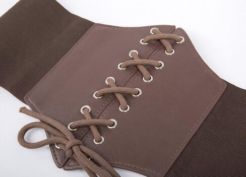 GRACE KARIN Womens Corset Belt Vintage Lace-up Cinch Elastic Waist Belt in Kuwait