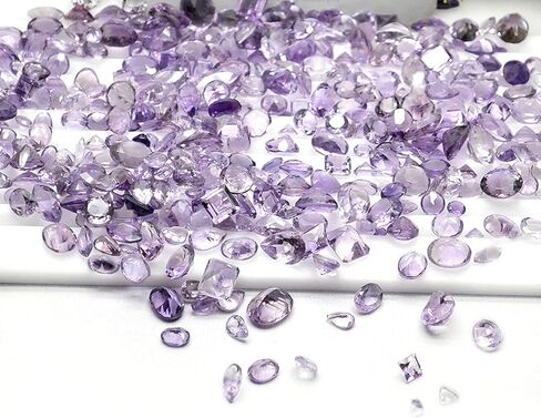 100+ Carats Amethyst Natural Loose Gemstones | 100% Natural Loose Gemstones bulk| Grade A+ (natural inclusions) |Hand Cut and Polished | 40 to 60 pieces Gemstone Wholesale Lot – by GM GemMartUSA in Kuwait