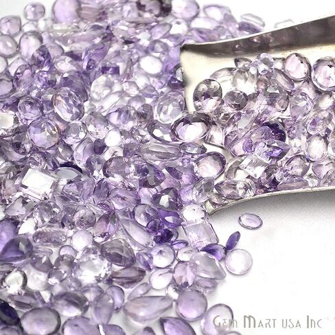 100+ Carats Amethyst Natural Loose Gemstones | 100% Natural Loose Gemstones bulk| Grade A+ (natural inclusions) |Hand Cut and Polished | 40 to 60 pieces Gemstone Wholesale Lot – by GM GemMartUSA in Kuwait