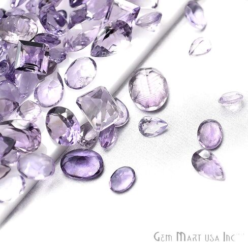 100+ Carats Amethyst Natural Loose Gemstones | 100% Natural Loose Gemstones bulk| Grade A+ (natural inclusions) |Hand Cut and Polished | 40 to 60 pieces Gemstone Wholesale Lot – by GM GemMartUSA in Kuwait