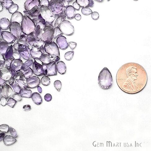 100+ Carats Amethyst Natural Loose Gemstones | 100% Natural Loose Gemstones bulk| Grade A+ (natural inclusions) |Hand Cut and Polished | 40 to 60 pieces Gemstone Wholesale Lot – by GM GemMartUSA in Kuwait