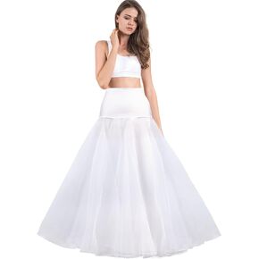 ميلي ميو تنورة على شكل كامل قابل للتعديل عند الخصر وتنورة حلقية للكرة، تنورة داخلية لفستان الزفاف، ابيض، مقاس واحد, أبيض, One Size in Kuwait