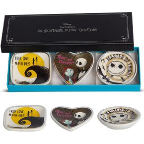 Disney Tim Burton's Nightmare Before Christmas Trinket Tray Set, Ceramic - 3 Piece Mini Jewelry Dish Gift Set in Saudi Arabia