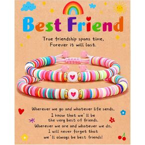 Duodiner أفضل صديق أساور الصداقة لمدة 2، BFF مطابقة سوار القلب للنساء الفتيات في سن المراهقة هدايا عيد الميلاد عيد الميلاد in Kuwait
