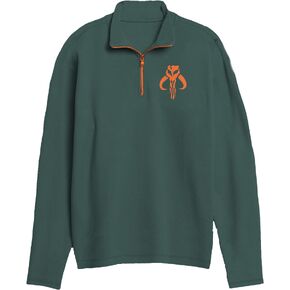 STAR WARS Mandalorian Skull Logo Adult Men's Long Sleeve Shirt Zipper Pullover Sweatshirt in Saudi Arabia