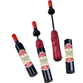 مظلة Giftcraft المدمجة في علبة زجاجة النبيذ، هدية إكسسوار عصرية مبتكرة، مظلة نسائية فريدة من نوعها، مقاومة للماء، خفيفة الوزن، مظلة بحجم السفر للمطر in Kuwait