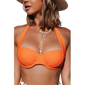 CUPSHE Women's Halter Push Up Bikini Top with Underwire in Saudi Arabia