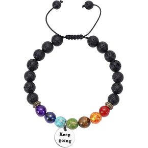 استمر في العمل مع سوار شاكرا 7 مع سوار روحي مجدول قابل للتعديل بحجم حبل القلق in Kuwait