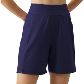 BETTERCHIC Women’s Swim Board Shorts High Waisted UPF 50+ Beach Shorts for Women with Pockets Size S-2XL