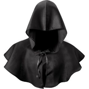Halloween Medieval Cowl Hat Cowl Hood Plague Doctor Hat Vintage Unisex Hooded Cowl Cloak Pagan Cosplay Accessory in Saudi Arabia