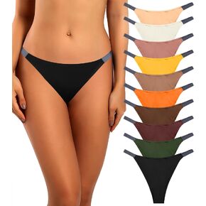 UMMISS ملابس داخلية بيكيني للنساء صفيق 10 حزمة مريحة مثير محب سراويل عالية قطع سلسلة سلس تنفس ملخصات in Kuwait