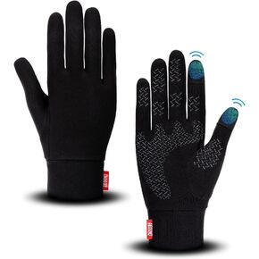 Aegend Lightweight Running Gloves Warm Gloves Mittens Liners Women Men Touch Screen Gloves Cycling Bike Sports Compression Gloves for Winter Early Spring Or Fall, 6 Colors, 3 Sizes