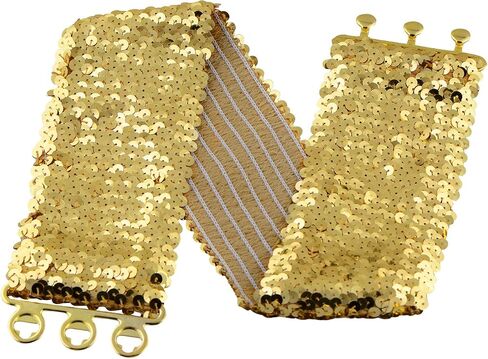 Anna-Kaci Women's Sparkly Glitter Sequin Wide Stretch Elastic Belt Accessory in Saudi Arabia