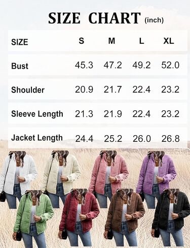 Kissonic Women's Corduroy Puffer Jacket Stand Collar Long Sleeve Cropped Puffer Coat Lightweight Fall Jackets in Saudi Arabia