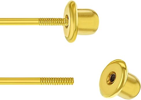 Gold Plated Cubic Zirconia Flower Safety Screw Back Earrings for Babies and Toddlers 5mm - Delicate and Sparkling Flower Earrings for Little Girls - Lovely Floral Studs in Saudi Arabia