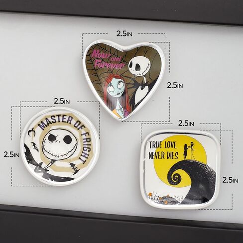 Disney Tim Burton's Nightmare Before Christmas Trinket Tray Set, Ceramic - 3 Piece Mini Jewelry Dish Gift Set in Saudi Arabia