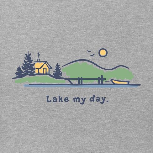 تي شيرت برسومات Lake My Day Vintage Crusher للرجال من Life is Good in Kuwait
